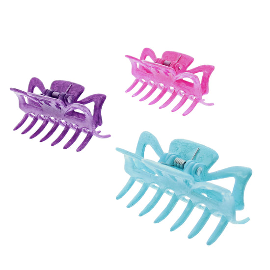 6cm Assorted Pastel Patterned Hair Claw Clips