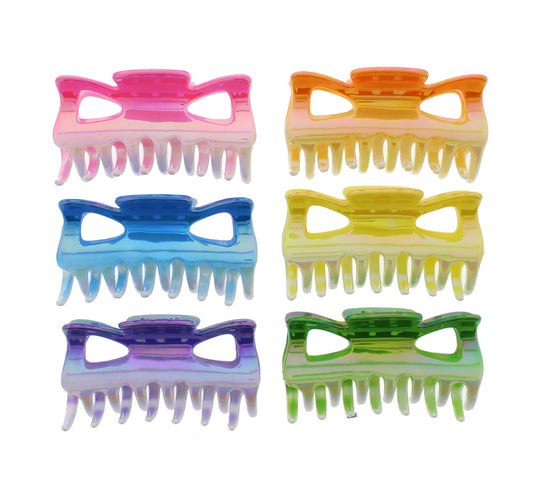 9cm Claw Hair Clips - 2 Tone AB Pastel
