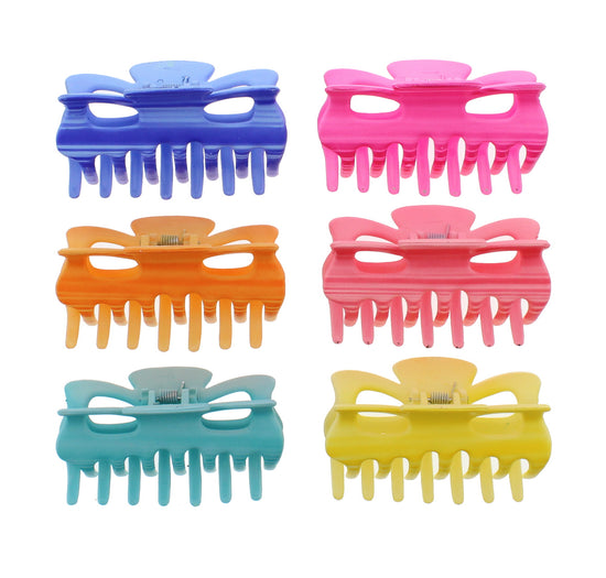 9cm Claw Hair Clips - Striped Pastel