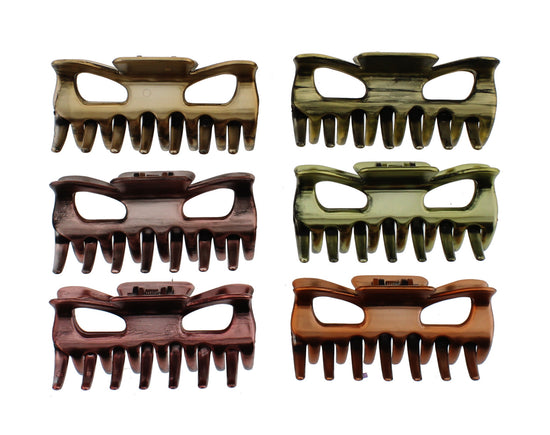 9cm Brushed Metallic Claw Hair Clips