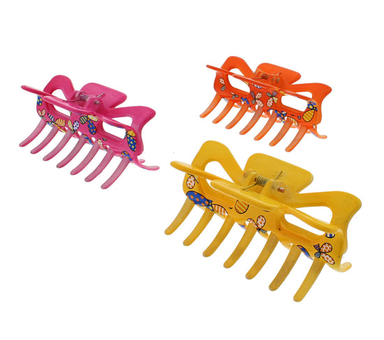 9cm Butterfly Print Claw Hair Clips