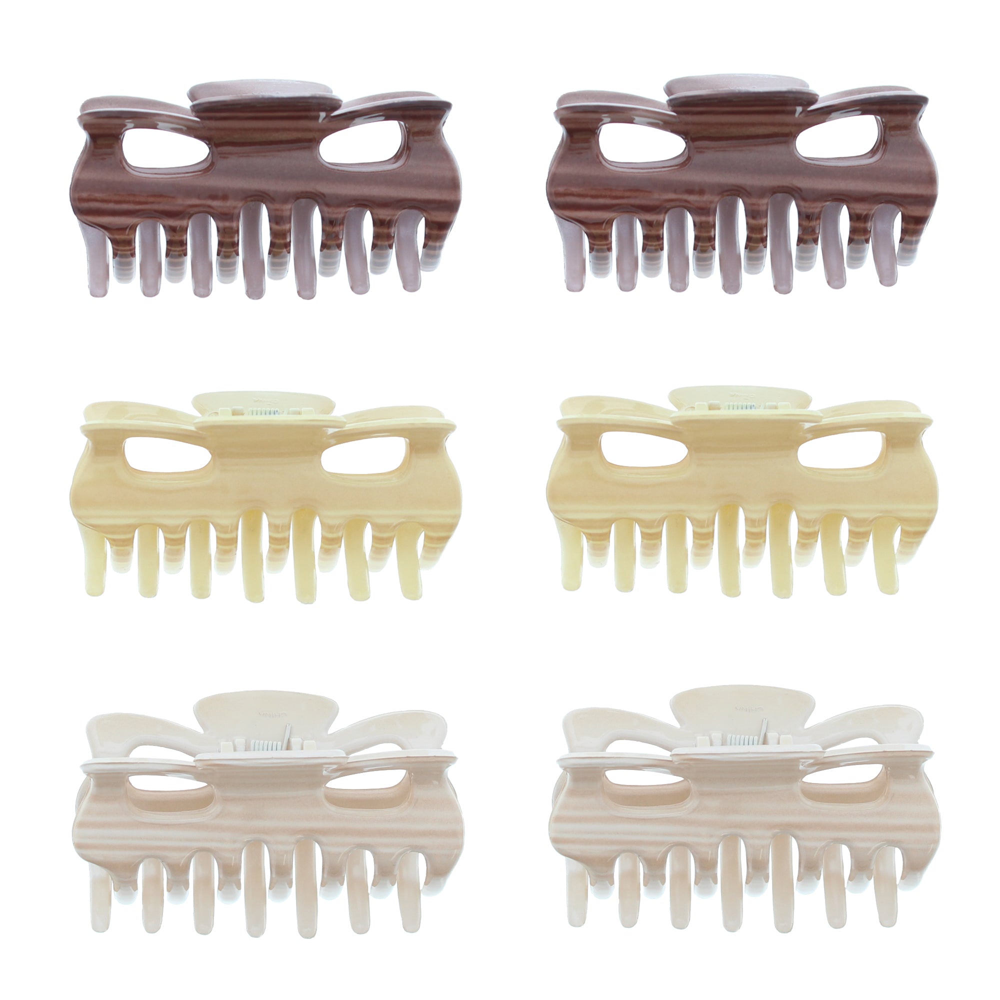 9cm Brown Shades Hair Claw Clips