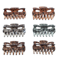 9cm Translucent Leopard Print Hair Claw Clips