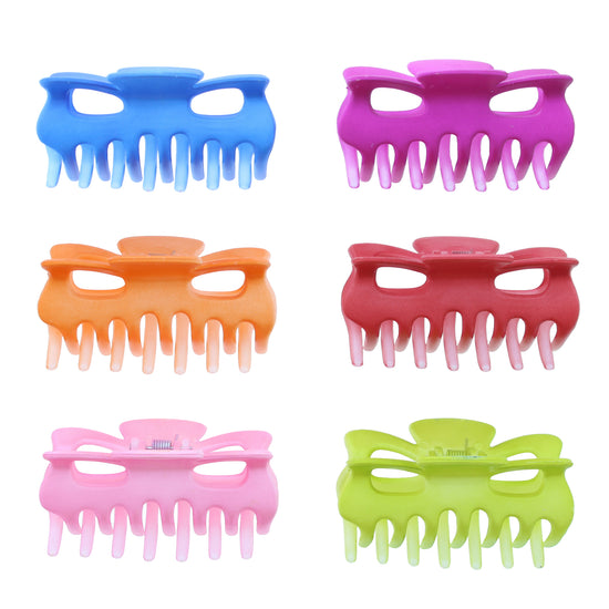 9cm Assorted Bright Matt Finish Hair Claw Clips