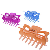 9cm Assorted Bright Matt Finish Hair Claw Clips