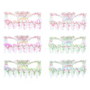 9cm AB Pen Swirls Hair Claw Clips