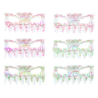 9cm AB Pen Swirls Hair Claw Clips