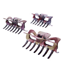 9cm Multi Autumn one Striped Hair Claw Clips