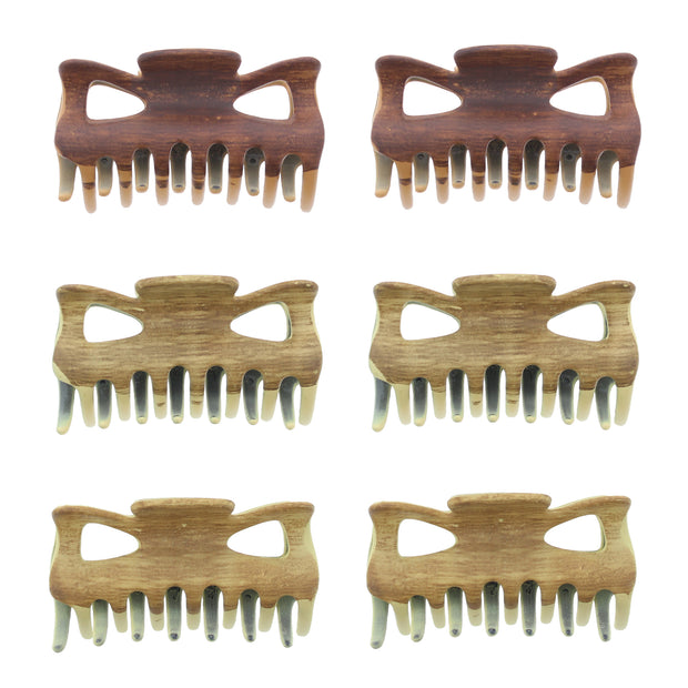 9cm Assorted Wooden Effect Clamps