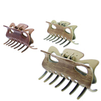 9cm Assorted Wooden Effect Hair Claw Clips