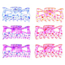 9cm Polka Dot Transparent Coloured Hair Claw Clips