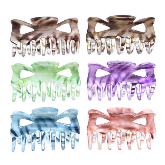 9cm Assorted Zebra Shaded Hair Claw Clips