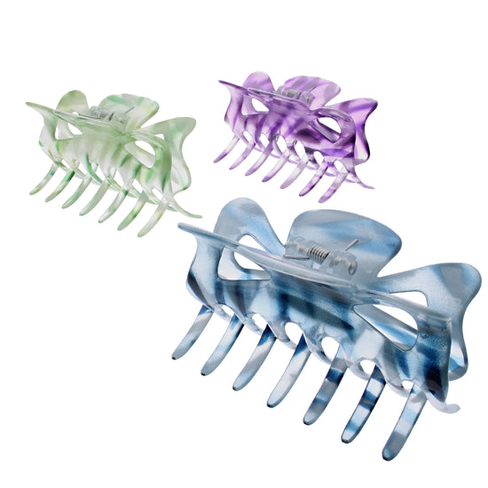9cm Assorted Zebra Shaded Hair Claw Clips