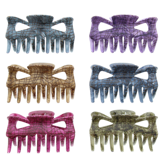 9cm Wavy Striped Clamps Hair Claw Clips
