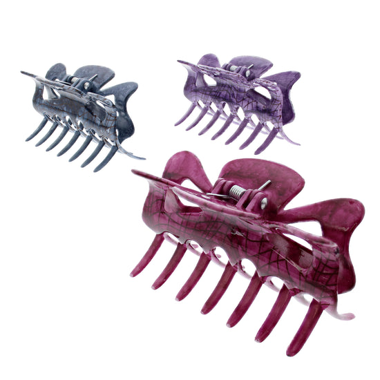 9cm Wavy Striped Clamps Hair Claw Clips