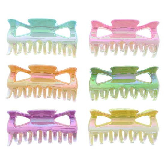 9cm Pastel AB 2 Tone Hair Claw Clips