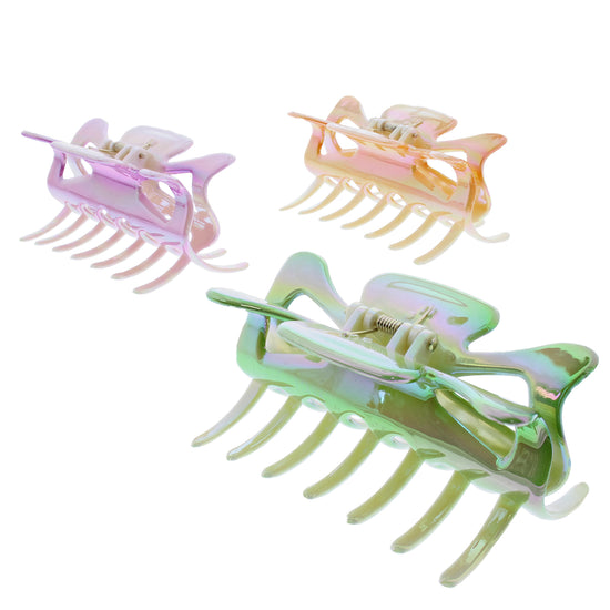 9cm Pastel AB 2 Tone Hair Claw Clips