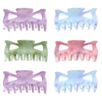 9cm Assorted Patel Matt Finish Clamps with Star Print