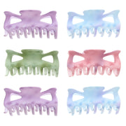 9cm Assorted Patel Matt Finish Clamps with Star Print