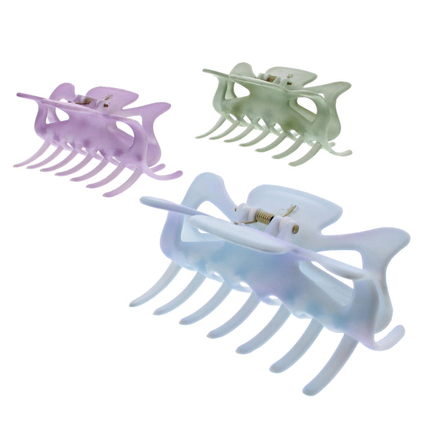 9cm Assorted Patel Matt Finish Clamps with Star Print