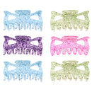 9cm Pastel Translucent Paint Splash Hair Claw Clips