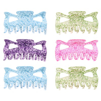 9cm Pastel Translucent Paint Splash Hair Claw Clips