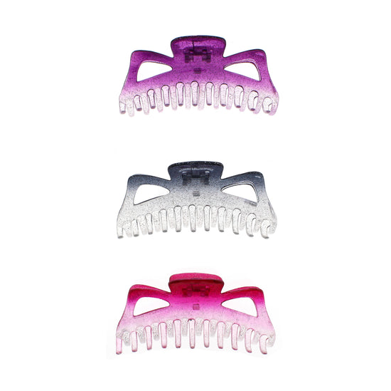 Two Tone Glitter Shaded 13.6cm Large Claw Clips