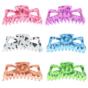 Assorted Multi Tone & Glitter Spotted 14cm Clamps