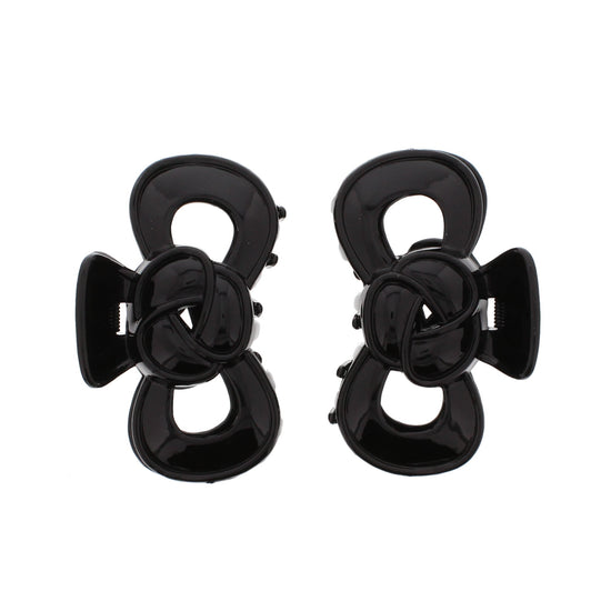 9cm Bow with Knot Hair Claw Clips