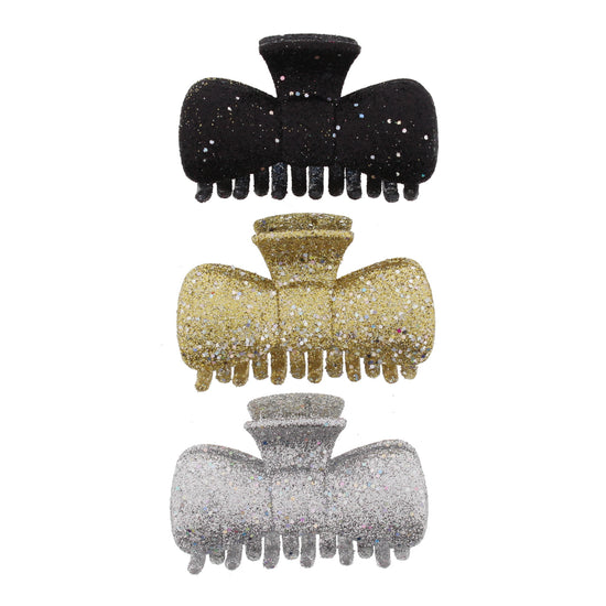 6.5cm GlitterBow Shape Hair Claw Clips