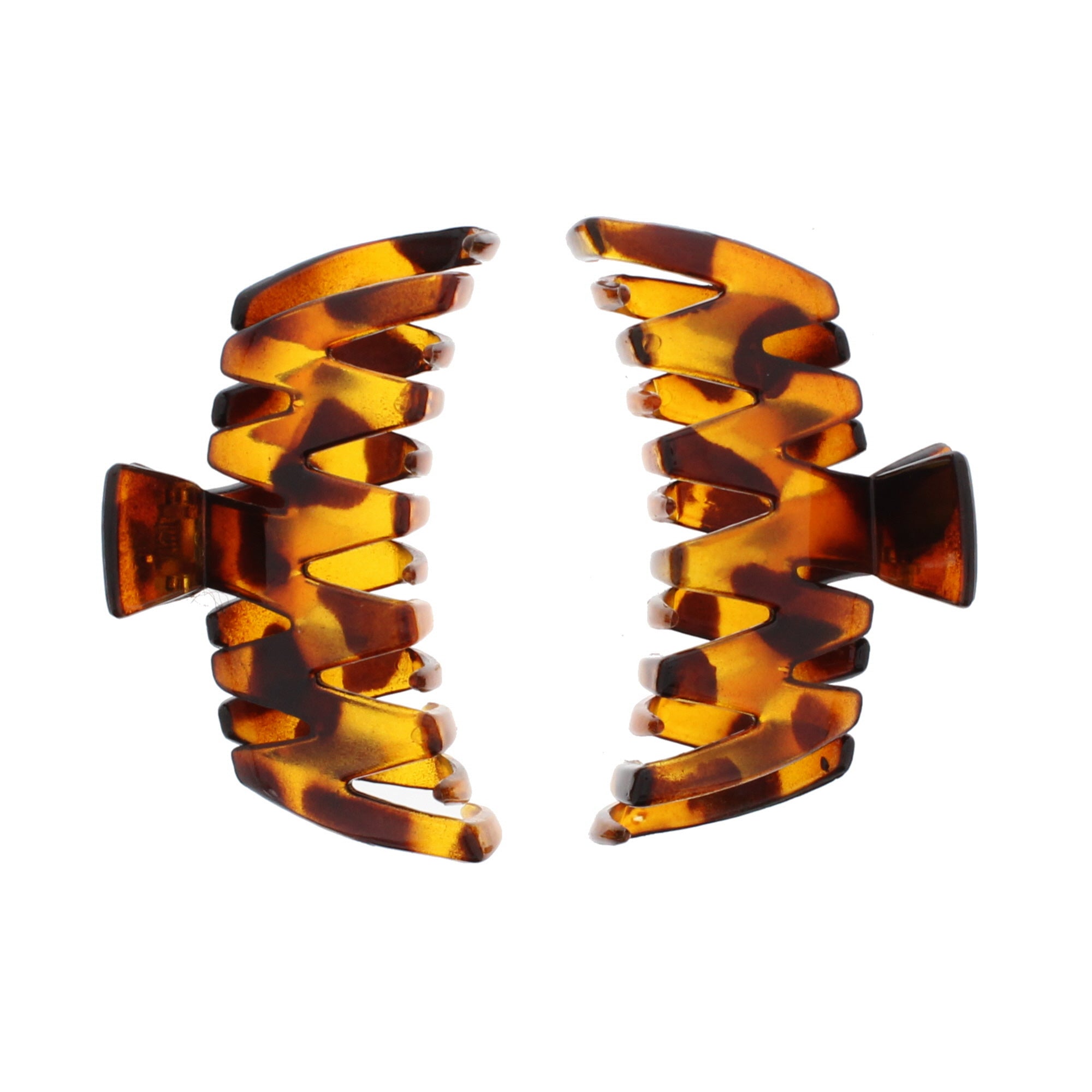 9cm Tortoiseshell Zig Zag Shape Hair Claw Clips