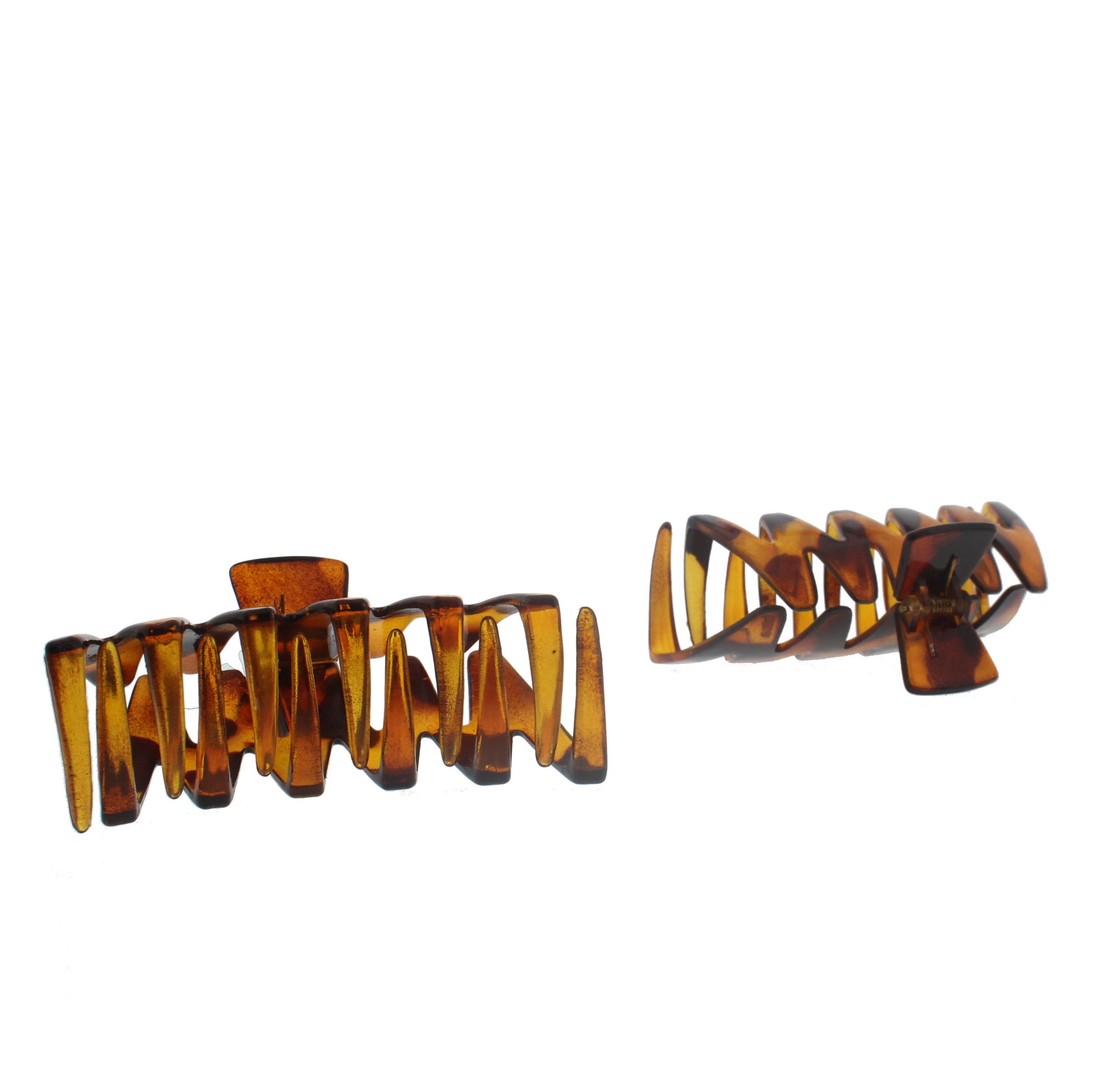 9cm Tortoiseshell Zig Zag Shape Hair Claw Clips