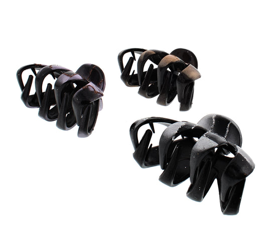 8.5cm Shaded Metallic with Glitter Claw Hair Clips