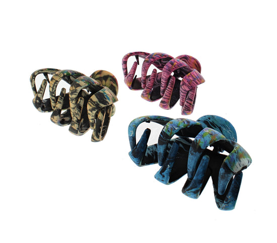 8.5cm Paintbrush Effect Octopus Claw Hair Clips
