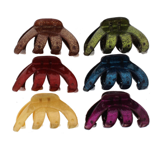 8.5cm Glitter Patterned Octopus Claw Hair Clips