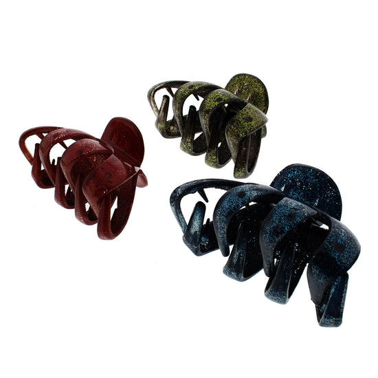 8.5cm Glitter Patterned Octopus Claw Hair Clips