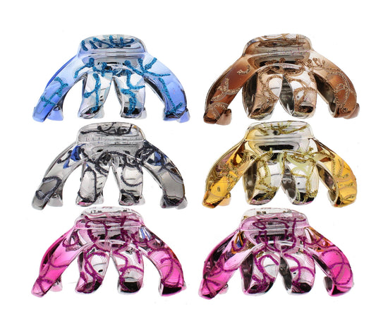 8.5cm Metallic Finish Octopus Claw Hair Clips