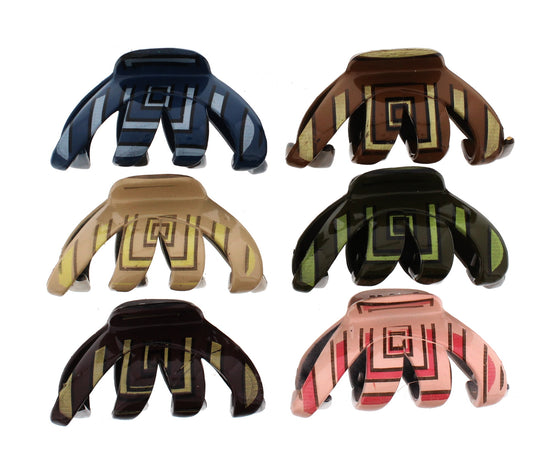 8.5cm Square Pattern Octopus Claw Hair Clips