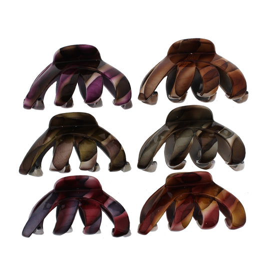 2 Tone Winter Octopus Claw Hair Clips 8.5cm