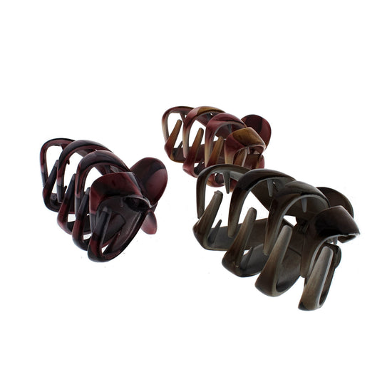 2 Tone Winter Octopus Claw Hair Clips 8.5cm