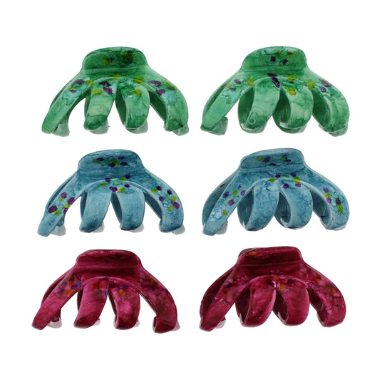 8.5cm Paintbrush Effect Octopus Claw Hair Clips