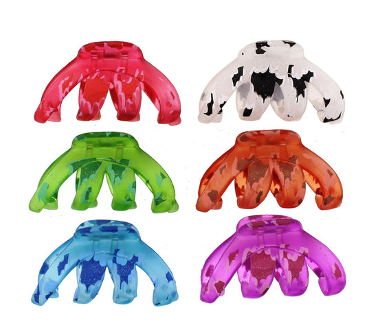 8.5cm Translucent Paintsplash Octopus Claw Hair Clips