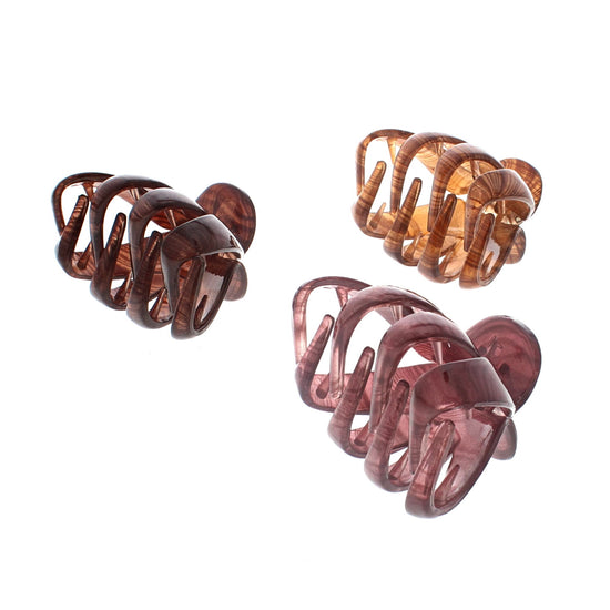 8.5cm Translucent Brown Octopus Claw Hair Clips