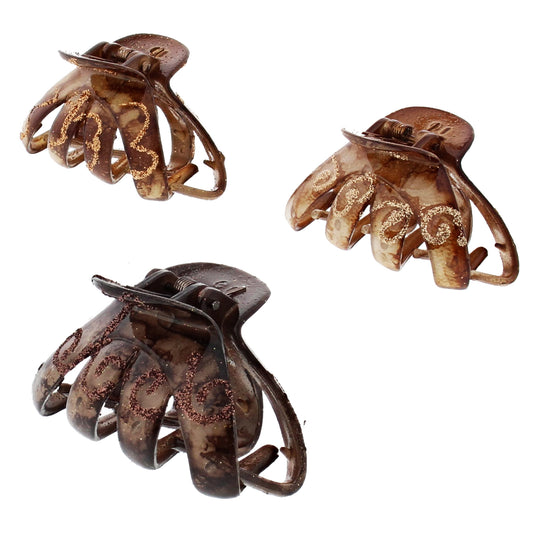 8.5cm Glitter Swirl Octopus Claw Hair Clips
