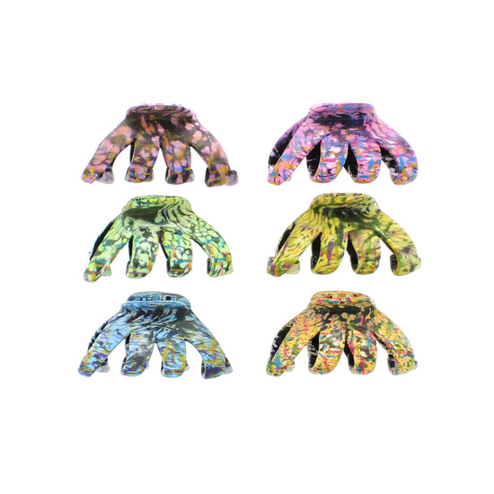 6.5cm Paint Splash Octopus Claw Hair Clips