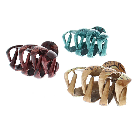 6.5cm Swirl Patterned Octopus Hair Claw Clips