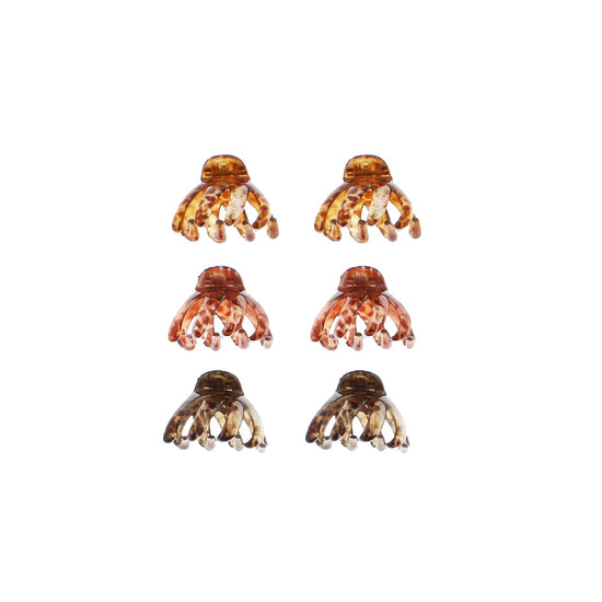4.2cm Translucent Leopard Print Octopus Claw Hair Clips