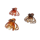 4.2cm Translucent Leopard Print Octopus Claw Hair Clips