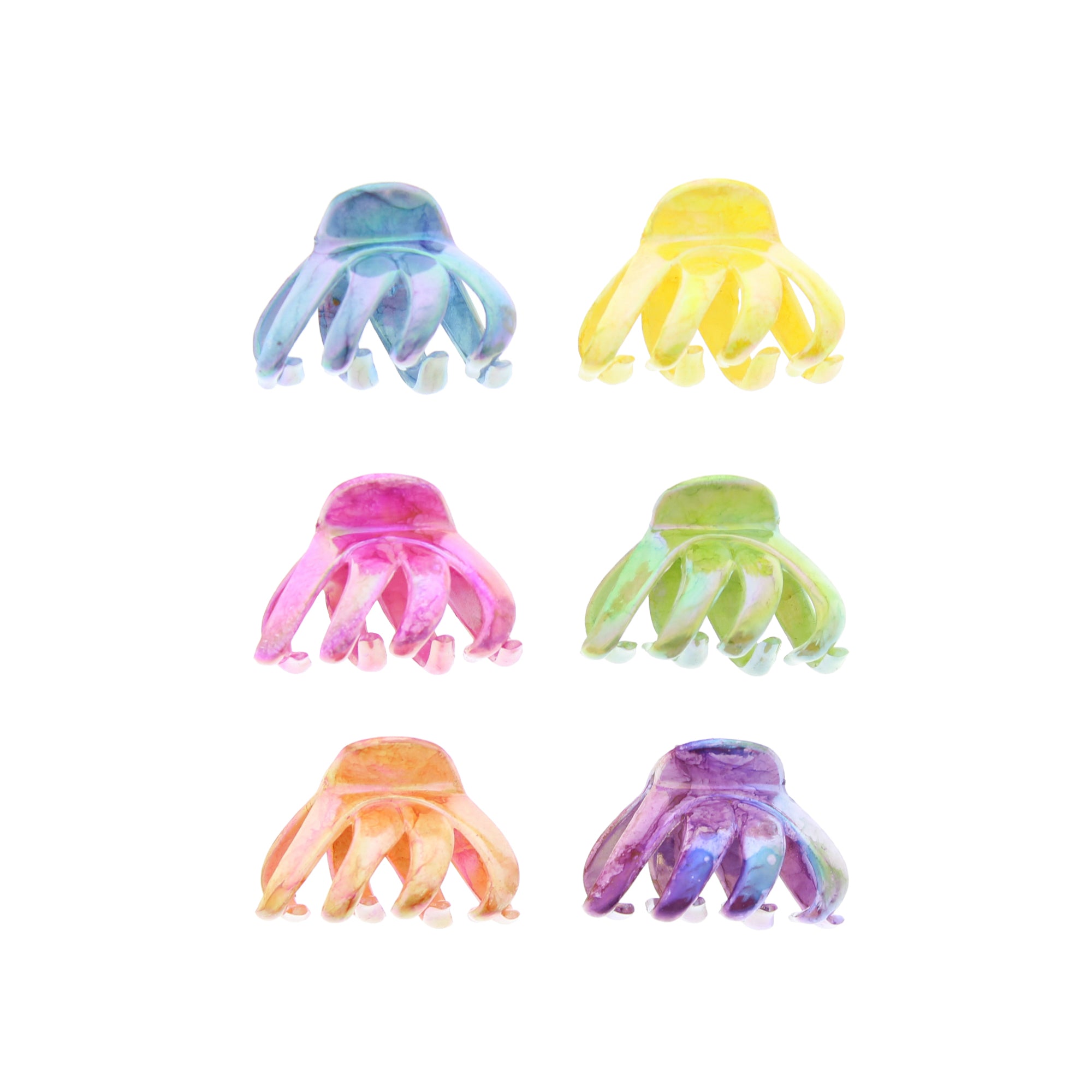 4.2cm Shaded Bright Marble Claw Hair Clips