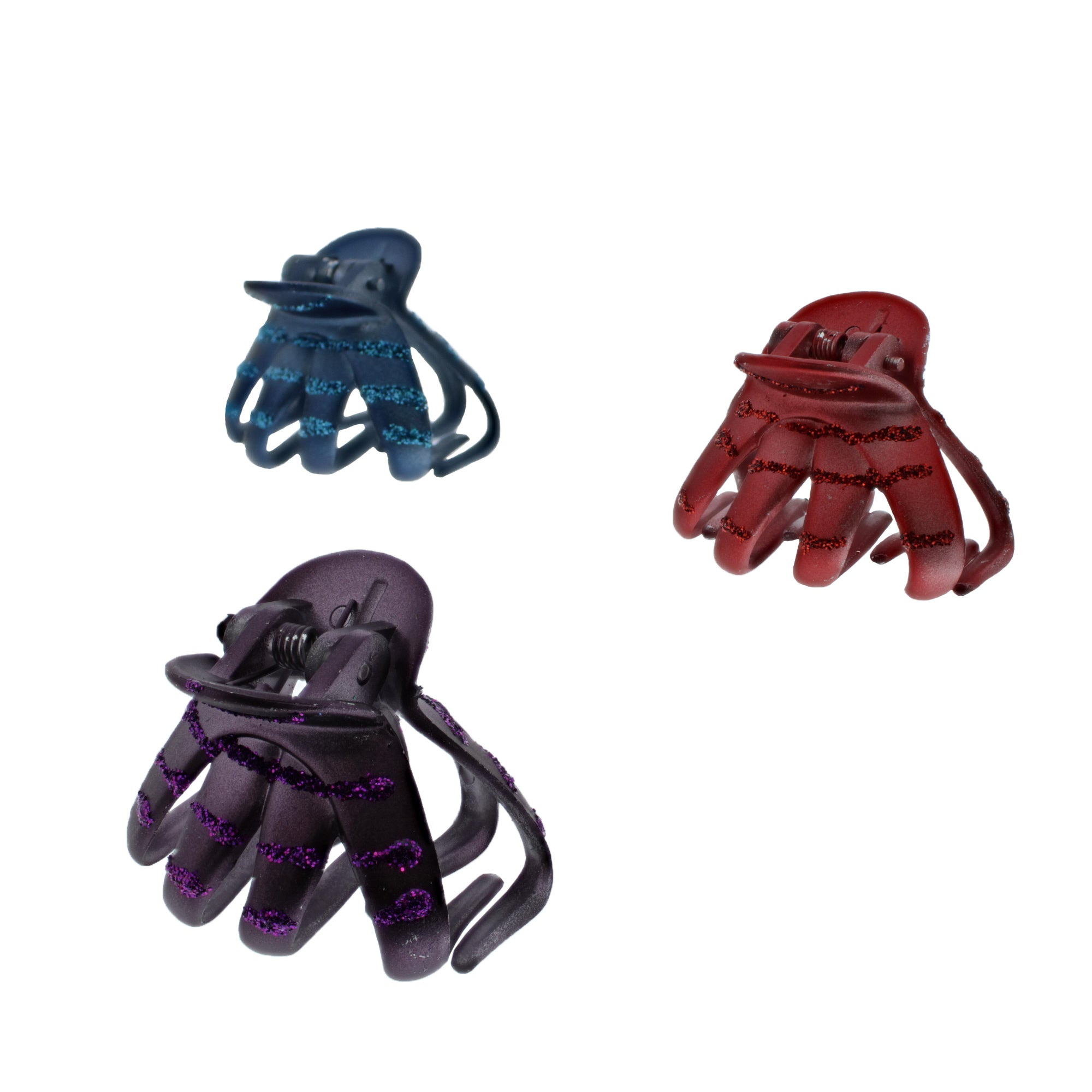 4.2cm Glitter Matt Finish Octopus Claw Hair Clips